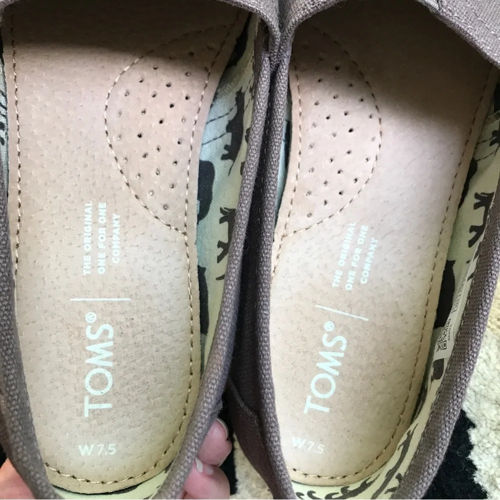 NWOB Women’s Toms Alpargata‎ US 7.5 Ash Canvas Discontinued style